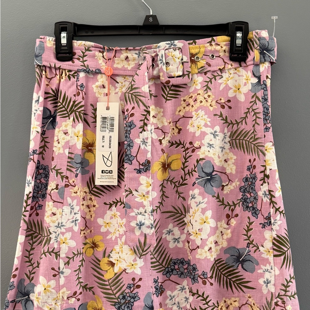 MINKPINK Pink Smocked A-Line Mini Skirt